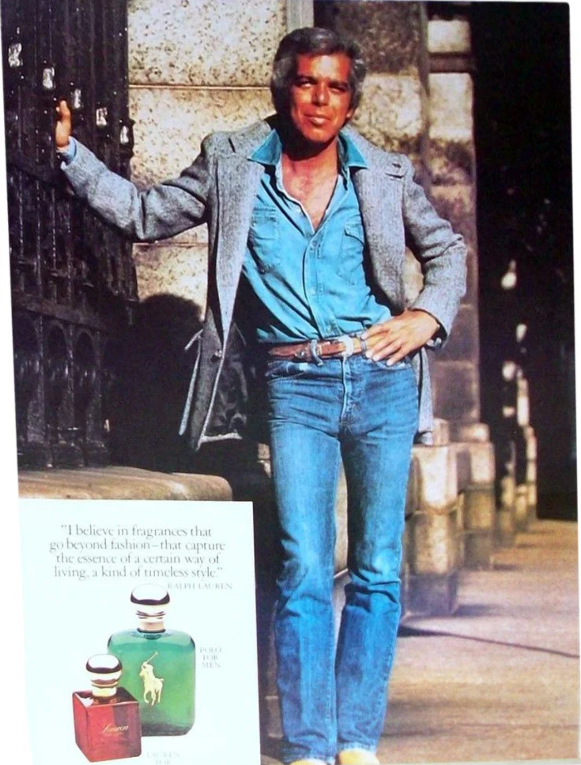 Ralph Lauren 1978 fragrance launch advertisement