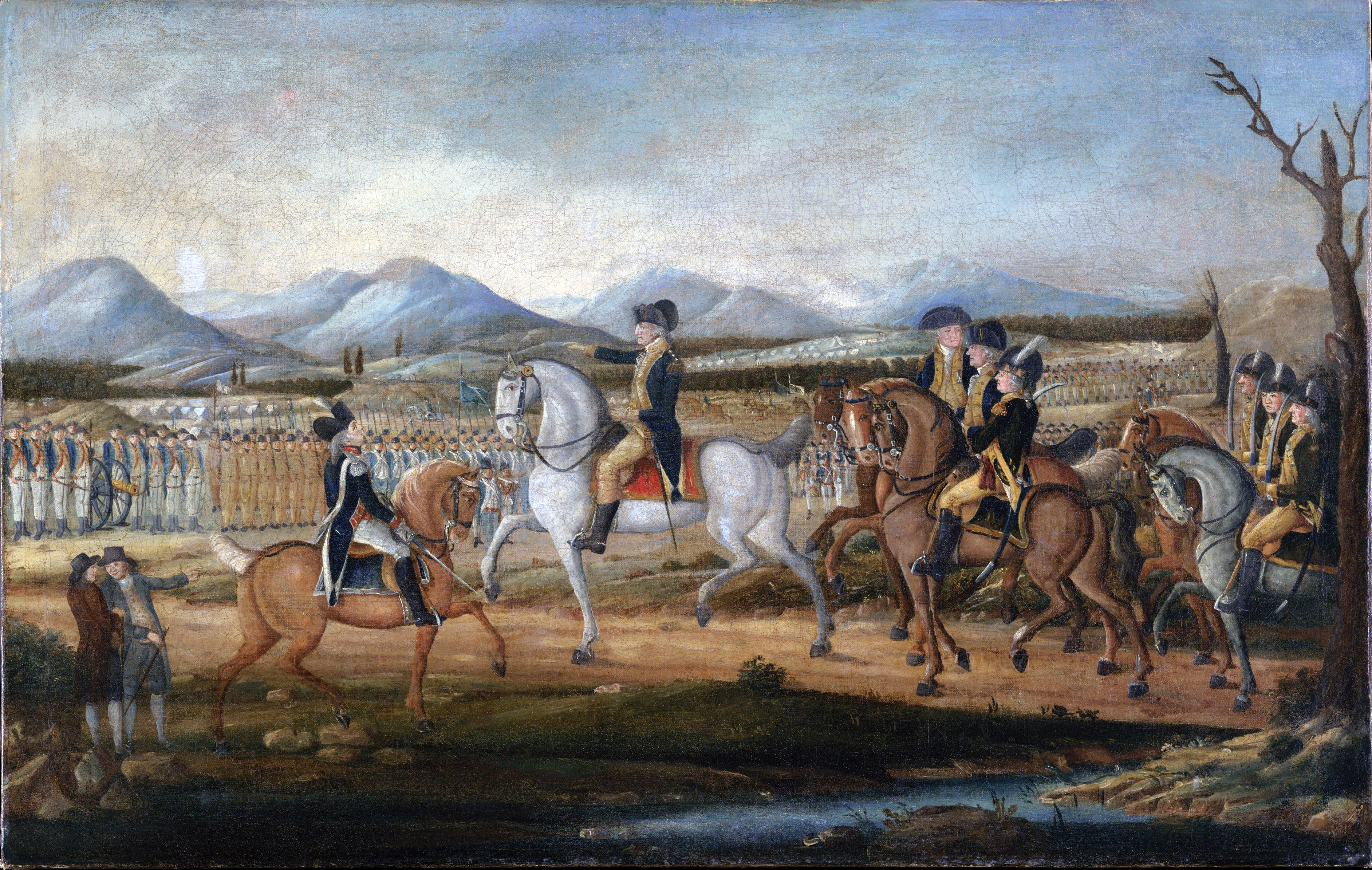 Washington reviewing the militia before marching into western Pennsylvania, Kemmelmeyer painting