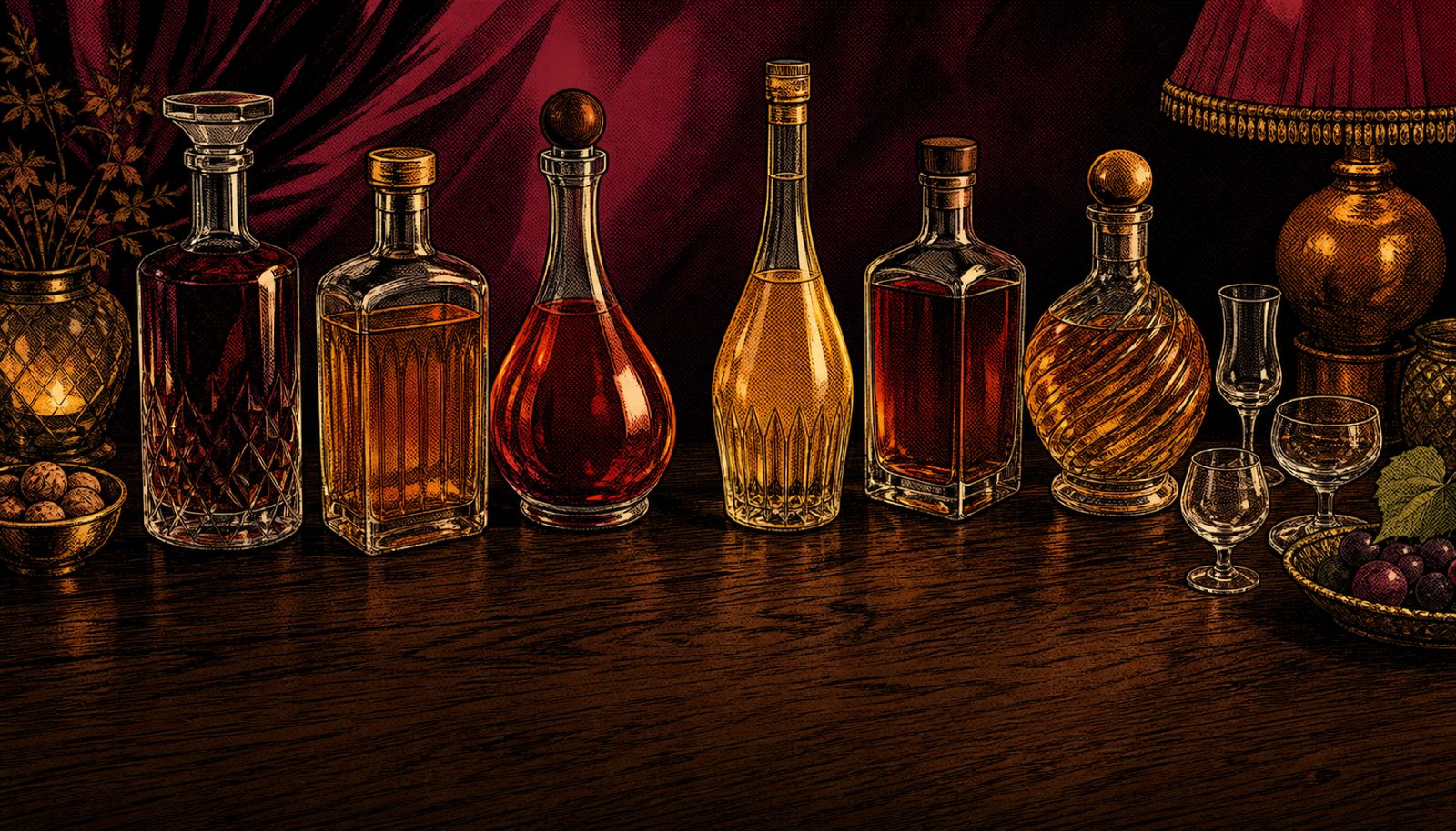 An illustration representing the complete Digestifs and Whisky SSS Events series