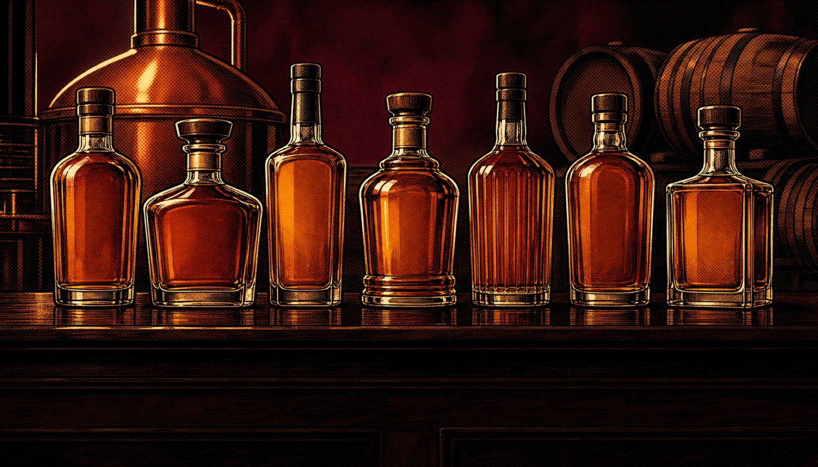 An illustration themed around Juneteenth and the builders of American spirits history