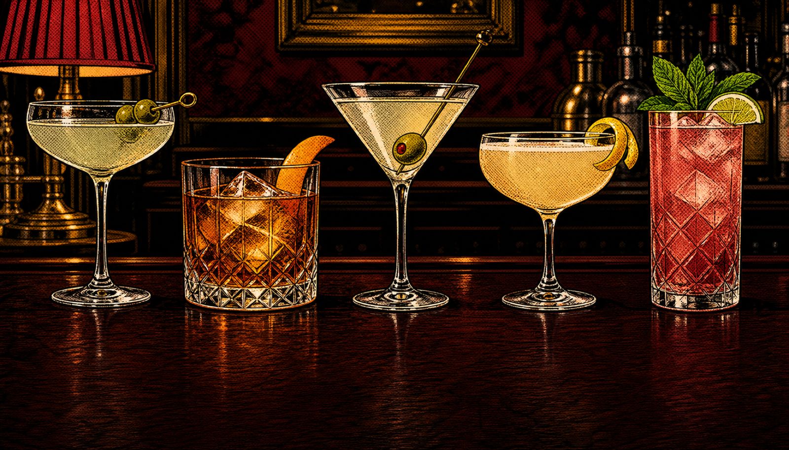 An illustration of easy signature cocktails